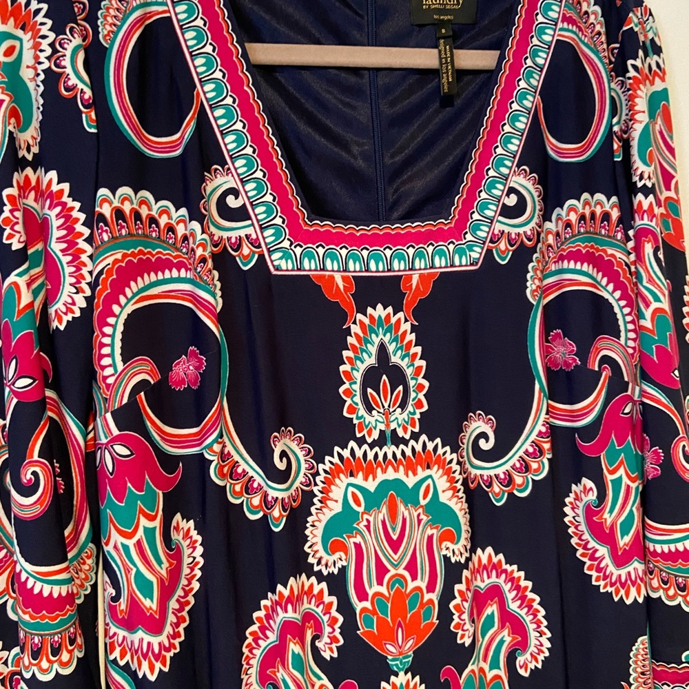 LAUNDRY BY SHELLI SEGAL LS floral shift dress | 8
